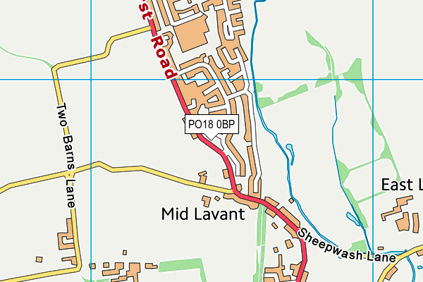 PO18 0BP map - OS VectorMap District (Ordnance Survey) PO18 0BP map - OS VectorMap District (Ordnance Survey)