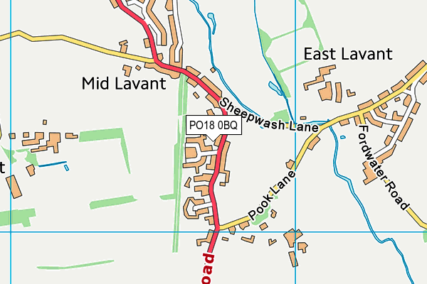 PO18 0BQ map - OS VectorMap District (Ordnance Survey) PO18 0BQ map - OS VectorMap District (Ordnance Survey)