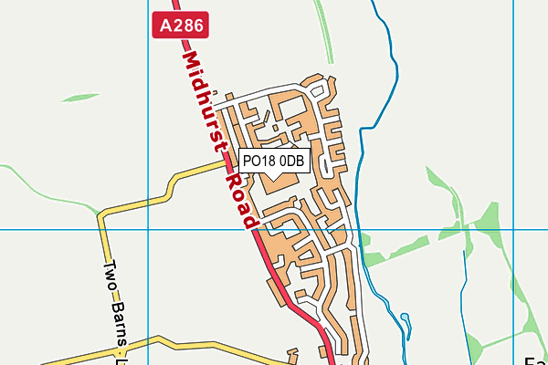 PO18 0DB map - OS VectorMap District (Ordnance Survey) PO18 0DB map - OS VectorMap District (Ordnance Survey)
