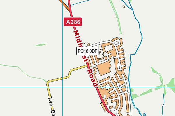 PO18 0DF map - OS VectorMap District (Ordnance Survey) PO18 0DF map - OS VectorMap District (Ordnance Survey)