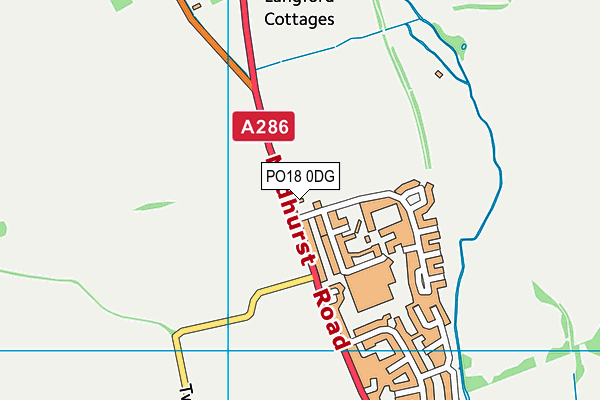 PO18 0DG map - OS VectorMap District (Ordnance Survey) PO18 0DG map - OS VectorMap District (Ordnance Survey)