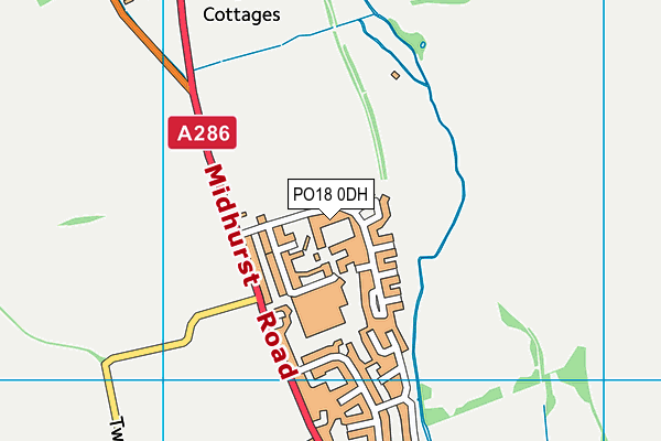 PO18 0DH map - OS VectorMap District (Ordnance Survey) PO18 0DH map - OS VectorMap District (Ordnance Survey)