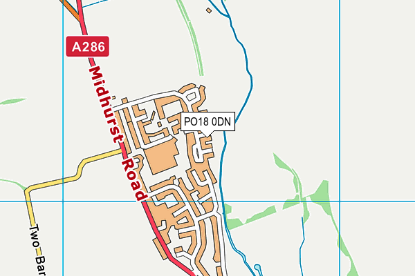 PO18 0DN map - OS VectorMap District (Ordnance Survey) PO18 0DN map - OS VectorMap District (Ordnance Survey)