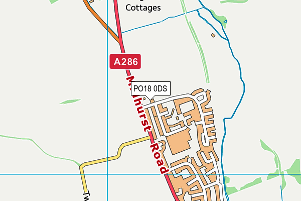 PO18 0DS map - OS VectorMap District (Ordnance Survey) PO18 0DS map - OS VectorMap District (Ordnance Survey)