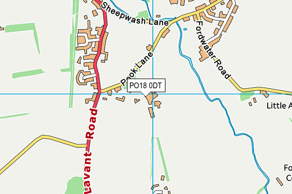 PO18 0DT map - OS VectorMap District (Ordnance Survey)