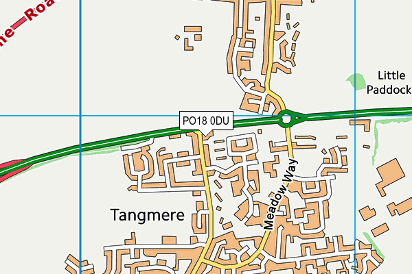 PO18 0DU map - OS VectorMap District (Ordnance Survey)