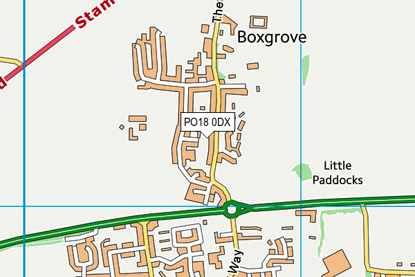 PO18 0DX map - OS VectorMap District (Ordnance Survey) PO18 0DX map - OS VectorMap District (Ordnance Survey)