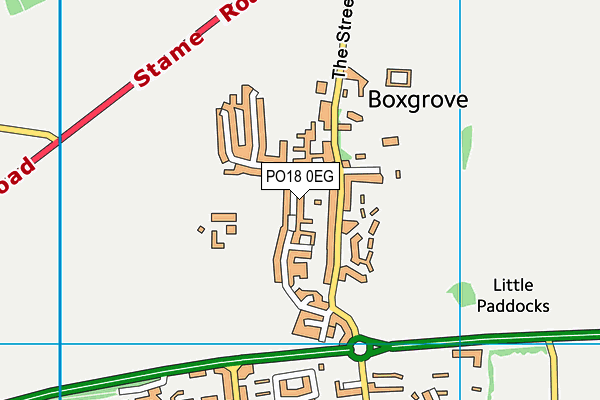 PO18 0EG map - OS VectorMap District (Ordnance Survey) PO18 0EG map - OS VectorMap District (Ordnance Survey)
