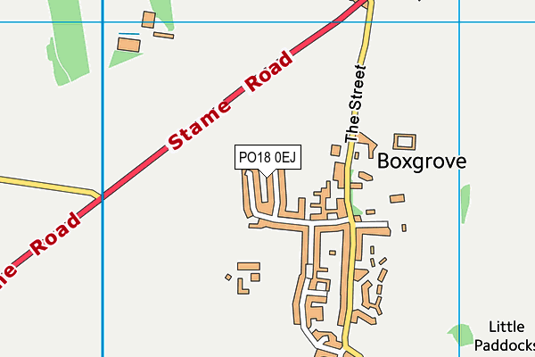 PO18 0EJ map - OS VectorMap District (Ordnance Survey) PO18 0EJ map - OS VectorMap District (Ordnance Survey)