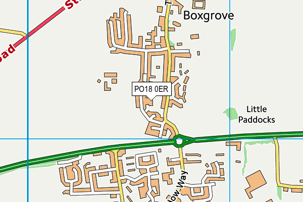PO18 0ER map - OS VectorMap District (Ordnance Survey) PO18 0ER map - OS VectorMap District (Ordnance Survey)
