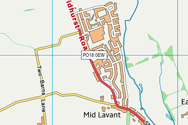 PO18 0EW map - OS VectorMap District (Ordnance Survey) PO18 0EW map - OS VectorMap District (Ordnance Survey)