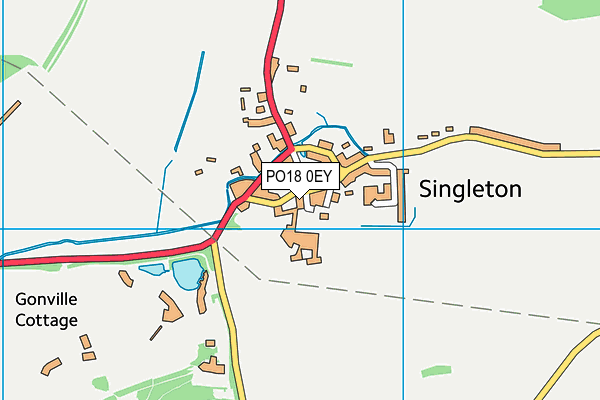 PO18 0EY map - OS VectorMap District (Ordnance Survey) PO18 0EY map - OS VectorMap District (Ordnance Survey)