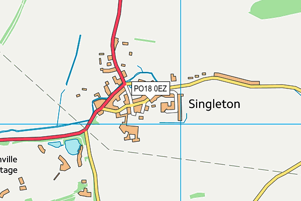 PO18 0EZ map - OS VectorMap District (Ordnance Survey)