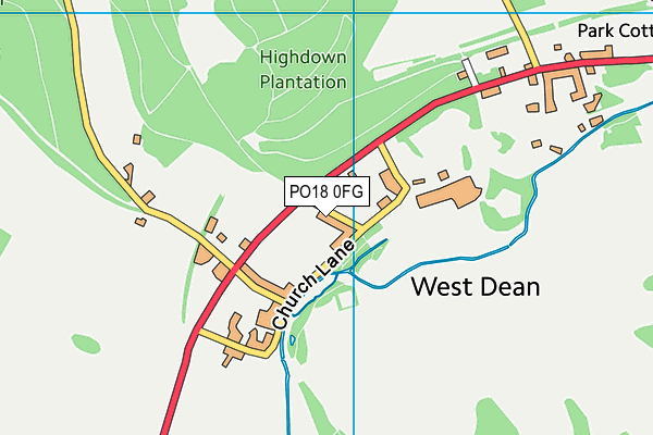 PO18 0FG map - OS VectorMap District (Ordnance Survey)