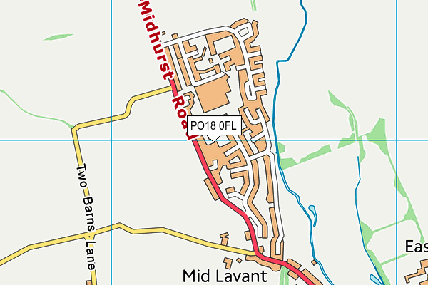 PO18 0FL map - OS VectorMap District (Ordnance Survey) PO18 0FL map - OS VectorMap District (Ordnance Survey)