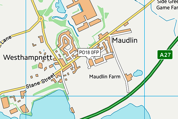 PO18 0FP map - OS VectorMap District (Ordnance Survey) PO18 0FP map - OS VectorMap District (Ordnance Survey)