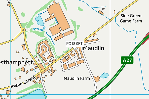 PO18 0FT map - OS VectorMap District (Ordnance Survey) PO18 0FT map - OS VectorMap District (Ordnance Survey)