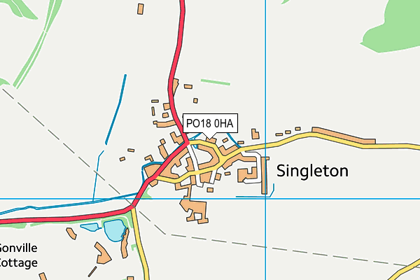 PO18 0HA map - OS VectorMap District (Ordnance Survey) PO18 0HA map - OS VectorMap District (Ordnance Survey)