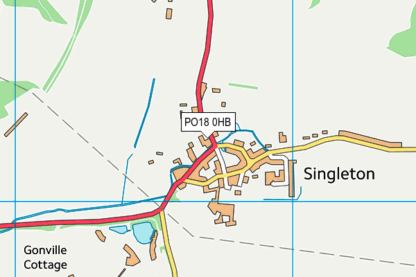 PO18 0HB map - OS VectorMap District (Ordnance Survey) PO18 0HB map - OS VectorMap District (Ordnance Survey)