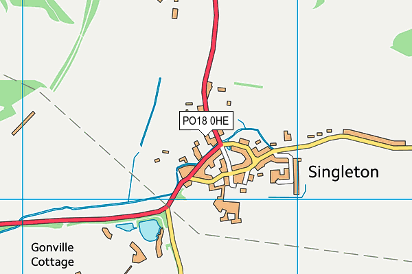 PO18 0HE map - OS VectorMap District (Ordnance Survey) PO18 0HE map - OS VectorMap District (Ordnance Survey)