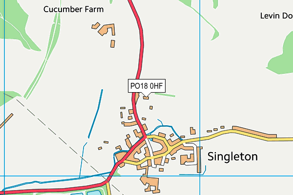 PO18 0HF map - OS VectorMap District (Ordnance Survey) PO18 0HF map - OS VectorMap District (Ordnance Survey)