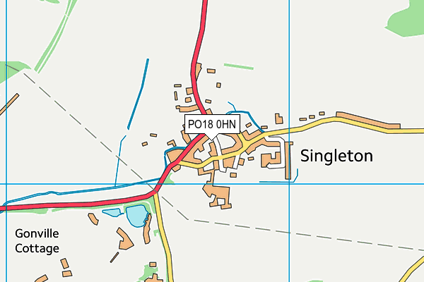 PO18 0HN map - OS VectorMap District (Ordnance Survey) PO18 0HN map - OS VectorMap District (Ordnance Survey)