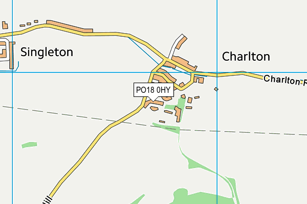 PO18 0HY map - OS VectorMap District (Ordnance Survey) PO18 0HY map - OS VectorMap District (Ordnance Survey)