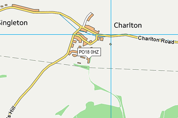 PO18 0HZ map - OS VectorMap District (Ordnance Survey)