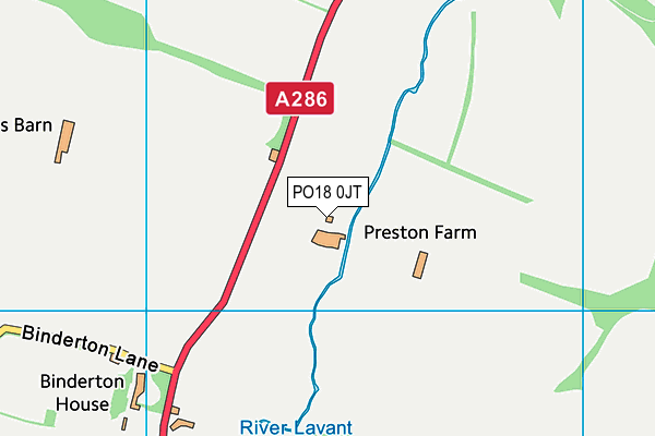 PO18 0JT map - OS VectorMap District (Ordnance Survey) PO18 0JT map - OS VectorMap District (Ordnance Survey)