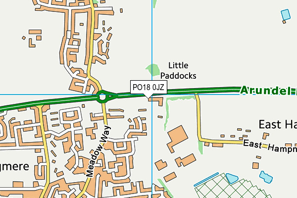 PO18 0JZ map - OS VectorMap District (Ordnance Survey) PO18 0JZ map - OS VectorMap District (Ordnance Survey)