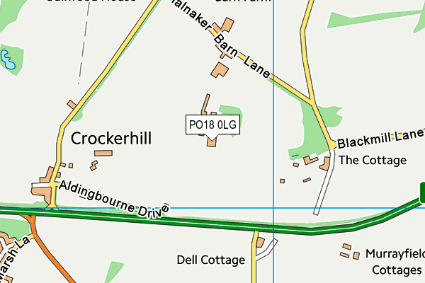 PO18 0LG map - OS VectorMap District (Ordnance Survey) PO18 0LG map - OS VectorMap District (Ordnance Survey)