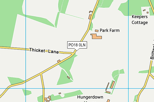 PO18 0LN map - OS VectorMap District (Ordnance Survey) PO18 0LN map - OS VectorMap District (Ordnance Survey)