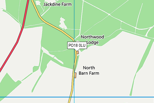 PO18 0LU map - OS VectorMap District (Ordnance Survey)