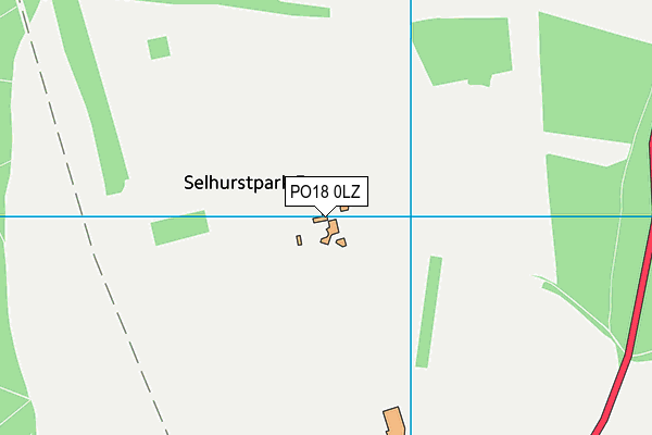 PO18 0LZ map - OS VectorMap District (Ordnance Survey) PO18 0LZ map - OS VectorMap District (Ordnance Survey)