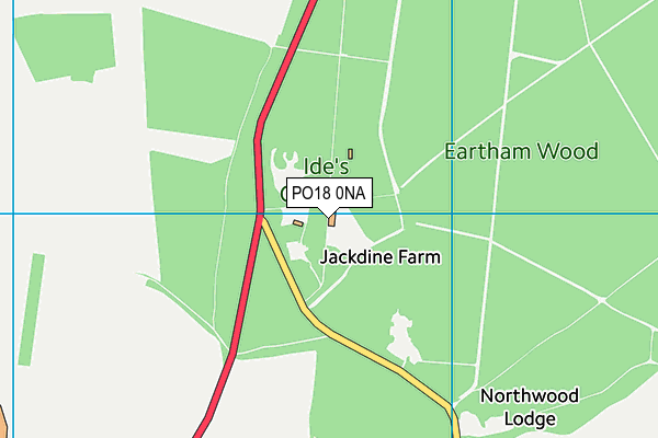 PO18 0NA map - OS VectorMap District (Ordnance Survey)