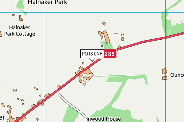 PO18 0NF map - OS VectorMap District (Ordnance Survey) PO18 0NF map - OS VectorMap District (Ordnance Survey)