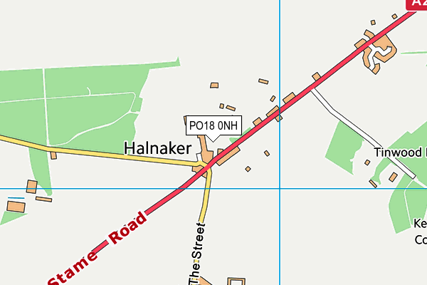 PO18 0NH map - OS VectorMap District (Ordnance Survey) PO18 0NH map - OS VectorMap District (Ordnance Survey)