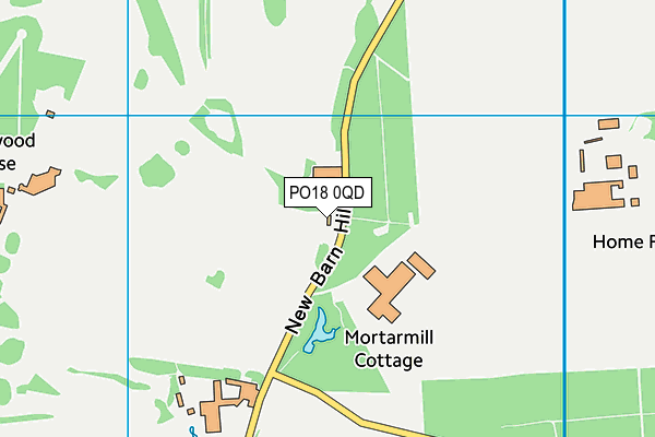 PO18 0QD map - OS VectorMap District (Ordnance Survey)