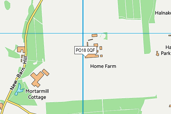 PO18 0QF map - OS VectorMap District (Ordnance Survey) PO18 0QF map - OS VectorMap District (Ordnance Survey)