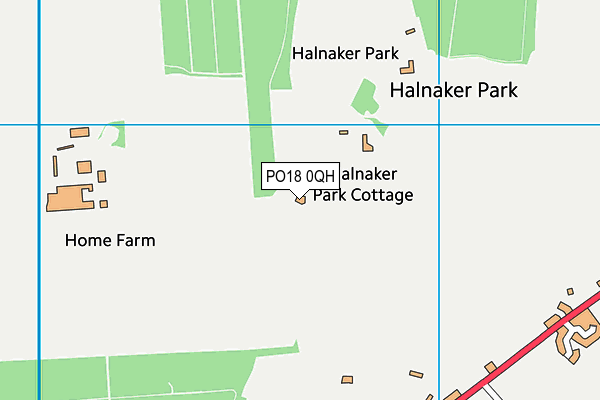 PO18 0QH map - OS VectorMap District (Ordnance Survey) PO18 0QH map - OS VectorMap District (Ordnance Survey)