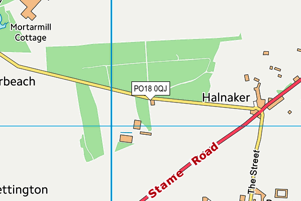 PO18 0QJ map - OS VectorMap District (Ordnance Survey) PO18 0QJ map - OS VectorMap District (Ordnance Survey)