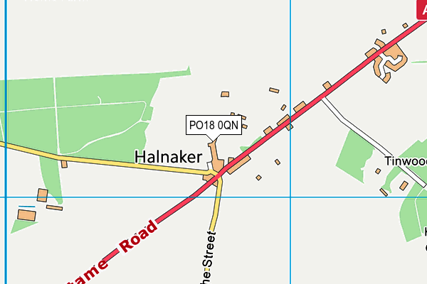 PO18 0QN map - OS VectorMap District (Ordnance Survey) PO18 0QN map - OS VectorMap District (Ordnance Survey)