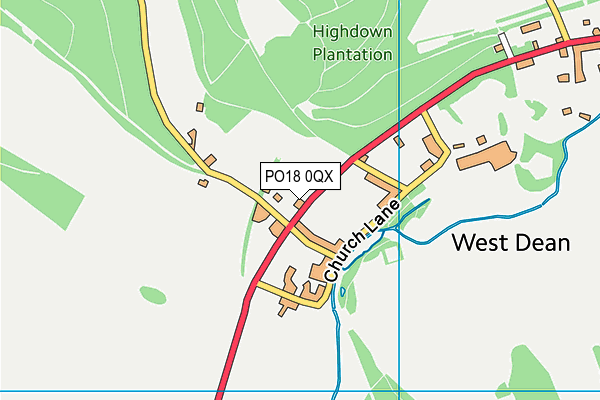 PO18 0QX map - OS VectorMap District (Ordnance Survey) PO18 0QX map - OS VectorMap District (Ordnance Survey)