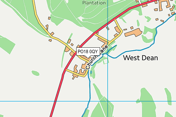 PO18 0QY map - OS VectorMap District (Ordnance Survey) PO18 0QY map - OS VectorMap District (Ordnance Survey)