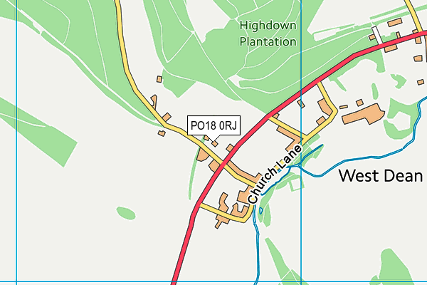 PO18 0RJ map - OS VectorMap District (Ordnance Survey) PO18 0RJ map - OS VectorMap District (Ordnance Survey)