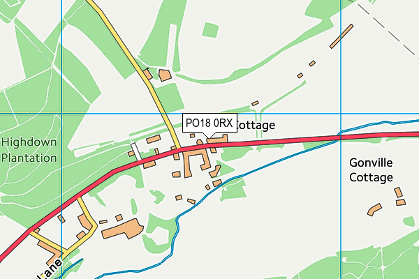 PO18 0RX map - OS VectorMap District (Ordnance Survey) PO18 0RX map - OS VectorMap District (Ordnance Survey)