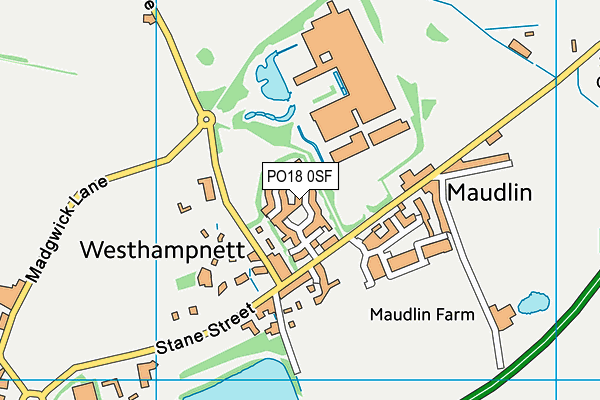PO18 0SF map - OS VectorMap District (Ordnance Survey) PO18 0SF map - OS VectorMap District (Ordnance Survey)