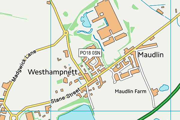 PO18 0SN map - OS VectorMap District (Ordnance Survey) PO18 0SN map - OS VectorMap District (Ordnance Survey)
