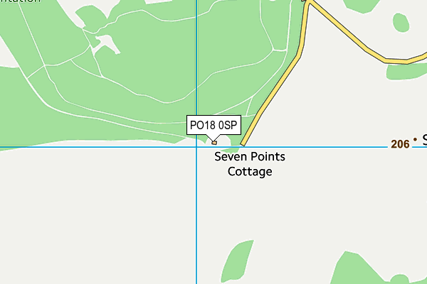 PO18 0SP map - OS VectorMap District (Ordnance Survey) PO18 0SP map - OS VectorMap District (Ordnance Survey)
