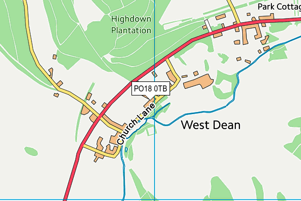 PO18 0TB map - OS VectorMap District (Ordnance Survey)